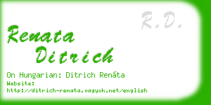 renata ditrich business card